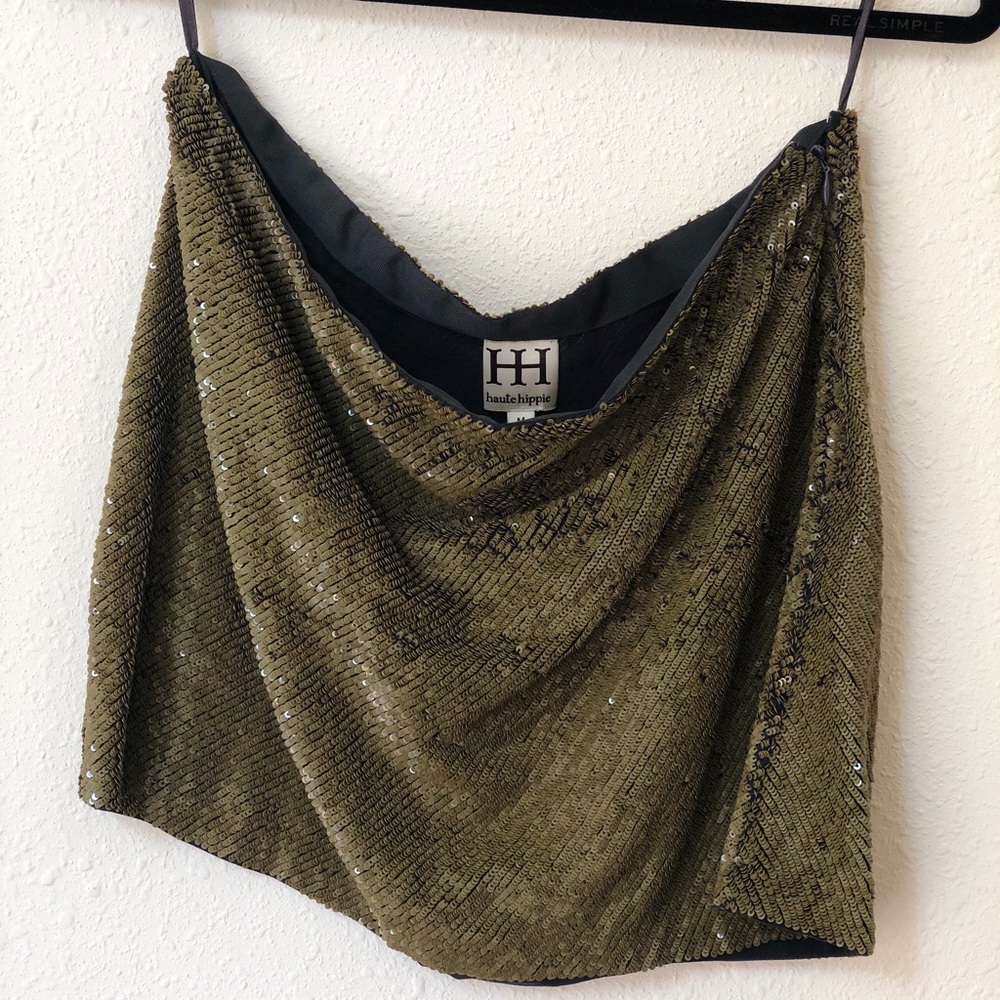 Haute Hippie Sequined Mini Skirt